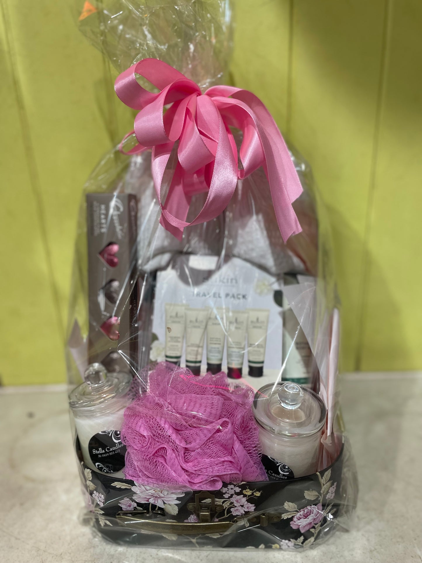 Bloom & Glow Pamper Hamper - Sukin, Stella Candles, Bath & Chocolates