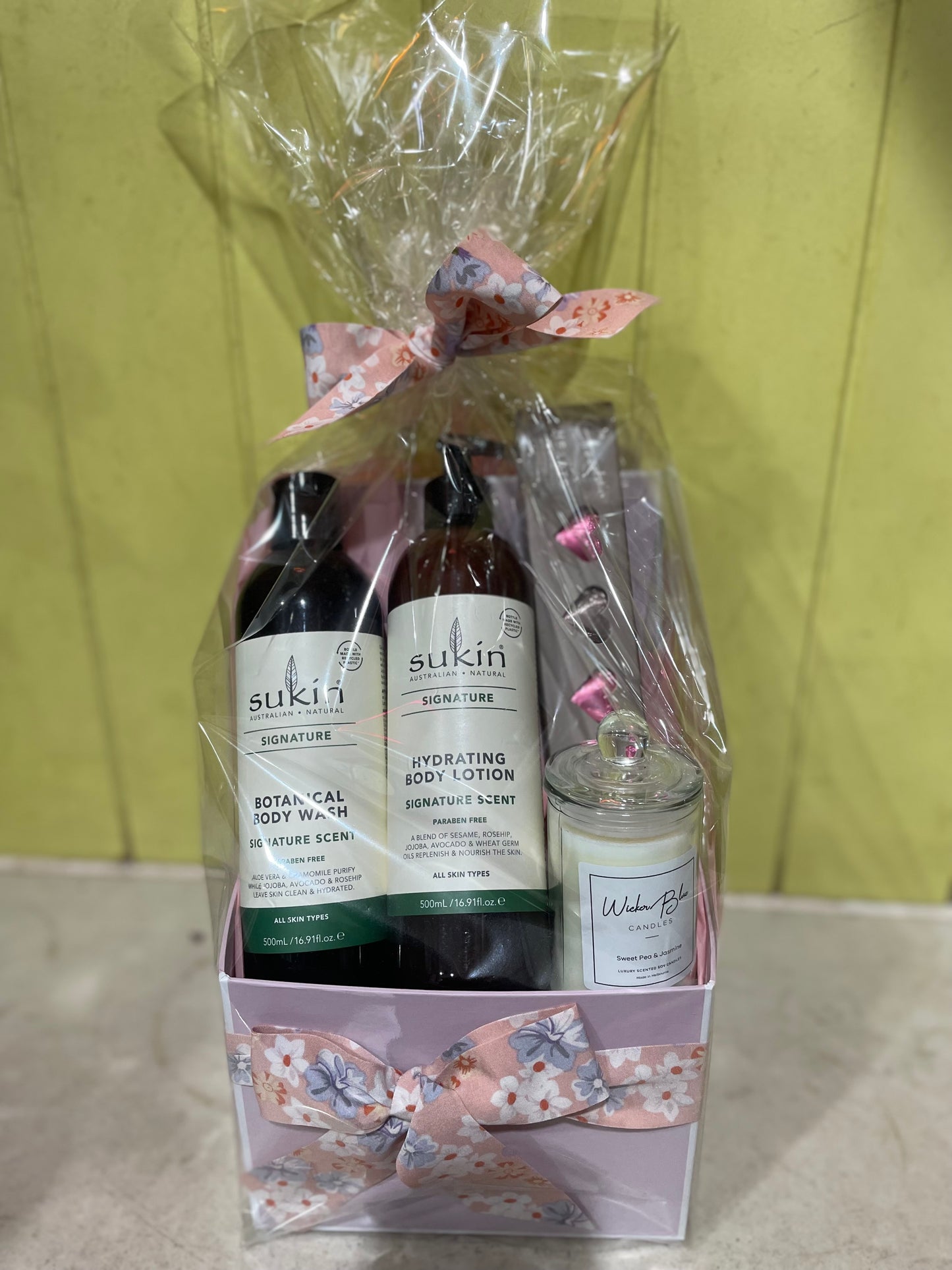 Blossom & Glow Pamper Hamper - Sukin Duo & Scented Candle Gift Set